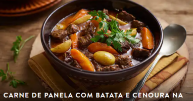 Carne de panela com batata e cenoura na pressão